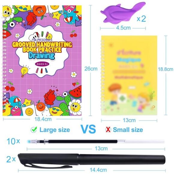 Large Size Magic Practice Copybook, Reusable Handwriting Practice Book, for - Picture 2 of 7
